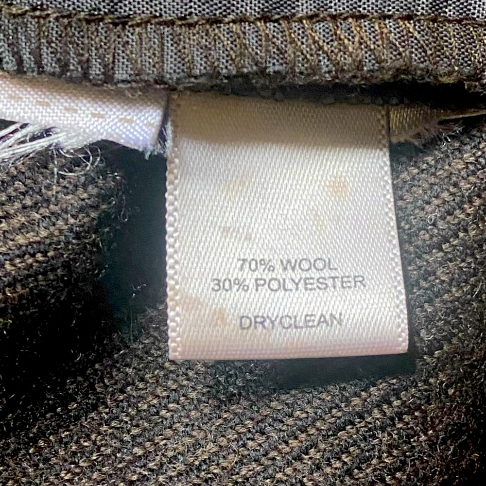 Dark Brown and Black Wool Ann Taylor Loft Pants - Size 2 - Kate Fit - Picture 6 of 12